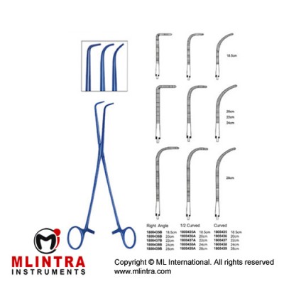 O shaughnessy Clamping Forceps Ring handle Right Angle 18.5cm,20cm,22cm,24cm,28cm Curved Size: 18.5cm,20cm,22cm,24cm,28cm Curved Size: 18.5cm,20cm,22cm,24cm,28cm